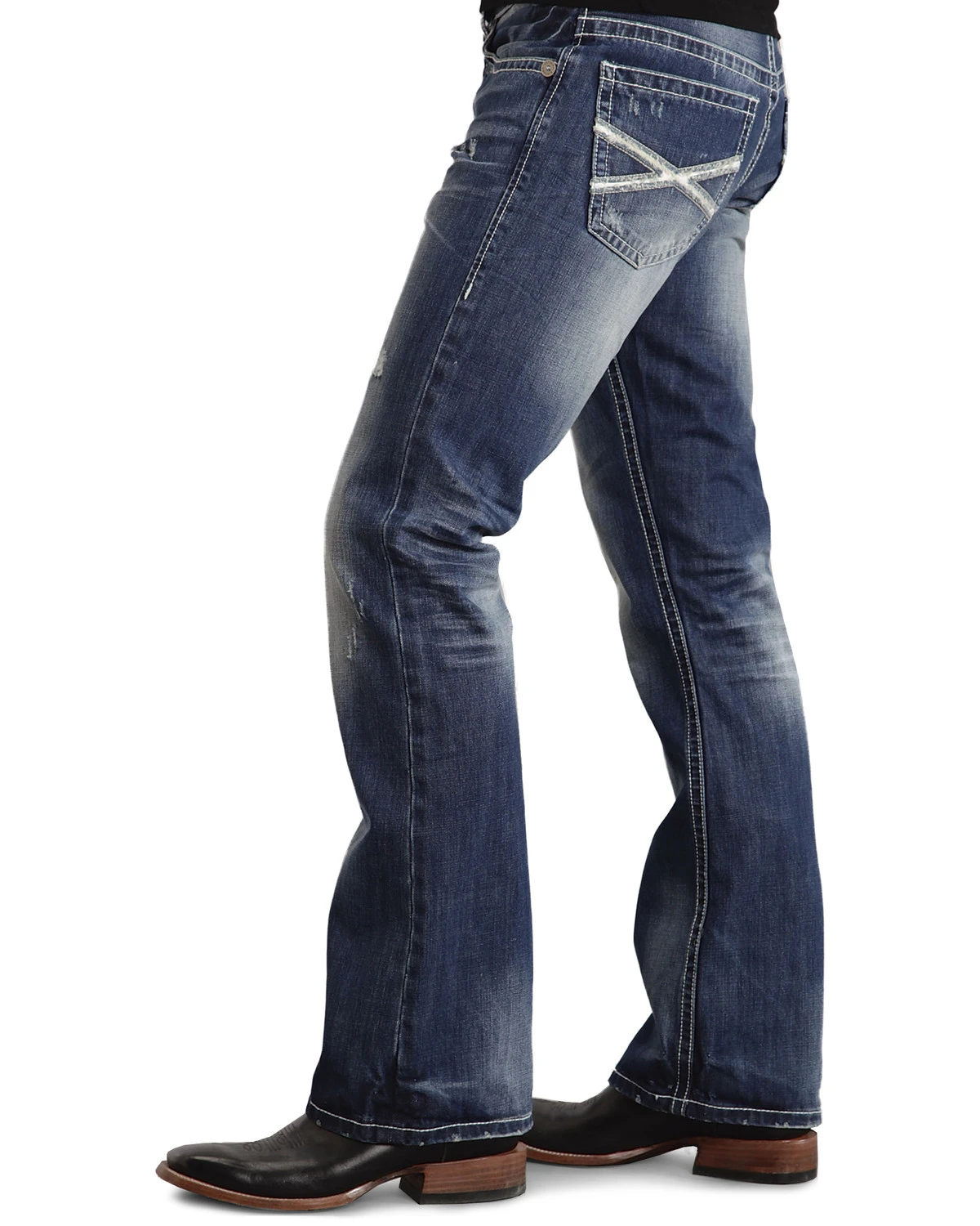 Stetson Rock Fit Bold X Stitched Jeans 4 Stetson Rock Fit Bold X Stitched Jeans - Image 2