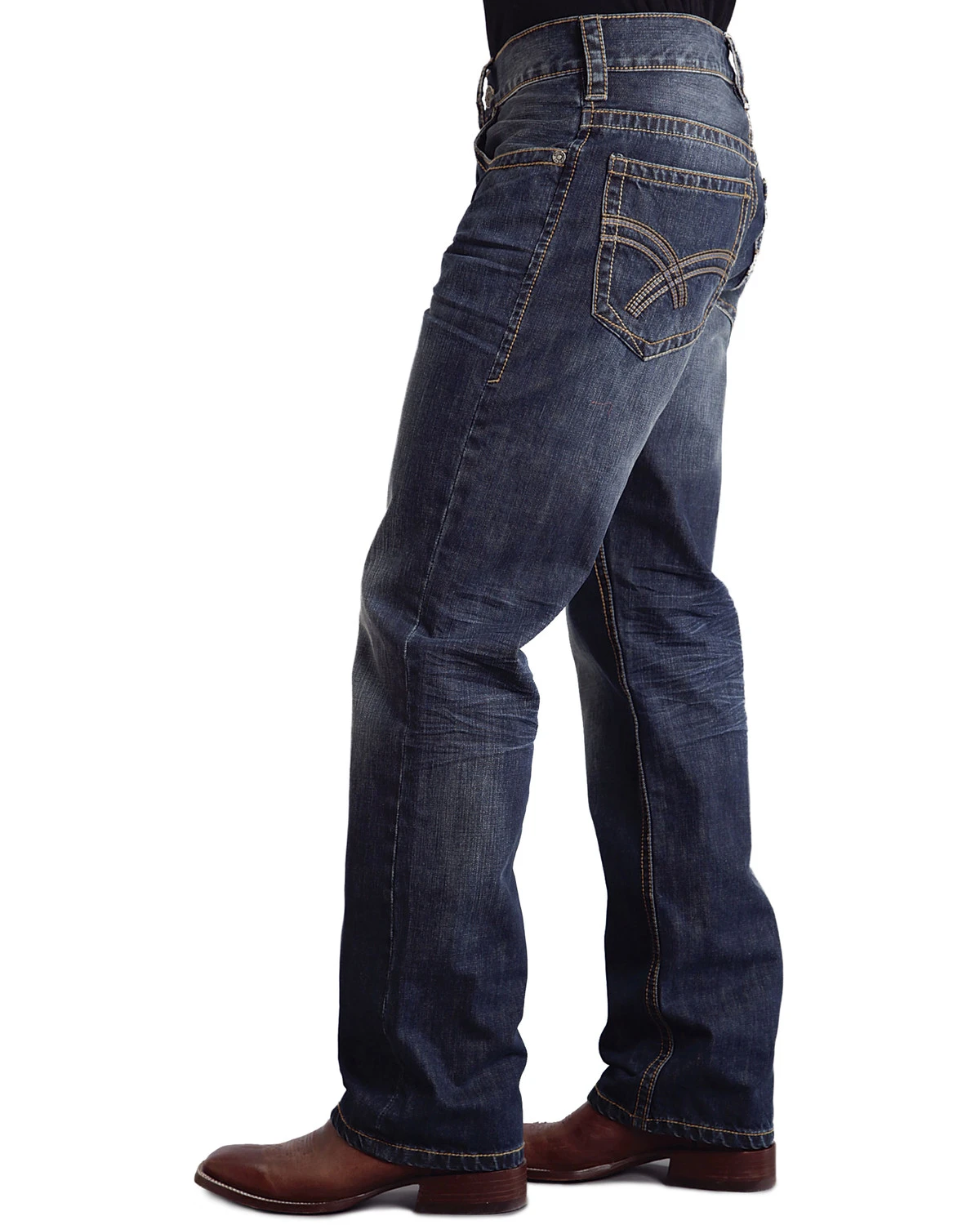 Stetson Modern Fit Curved "X" Stitched Jeans 4 Stetson Modern Fit Curved "X" Stitched Jeans - Image 2