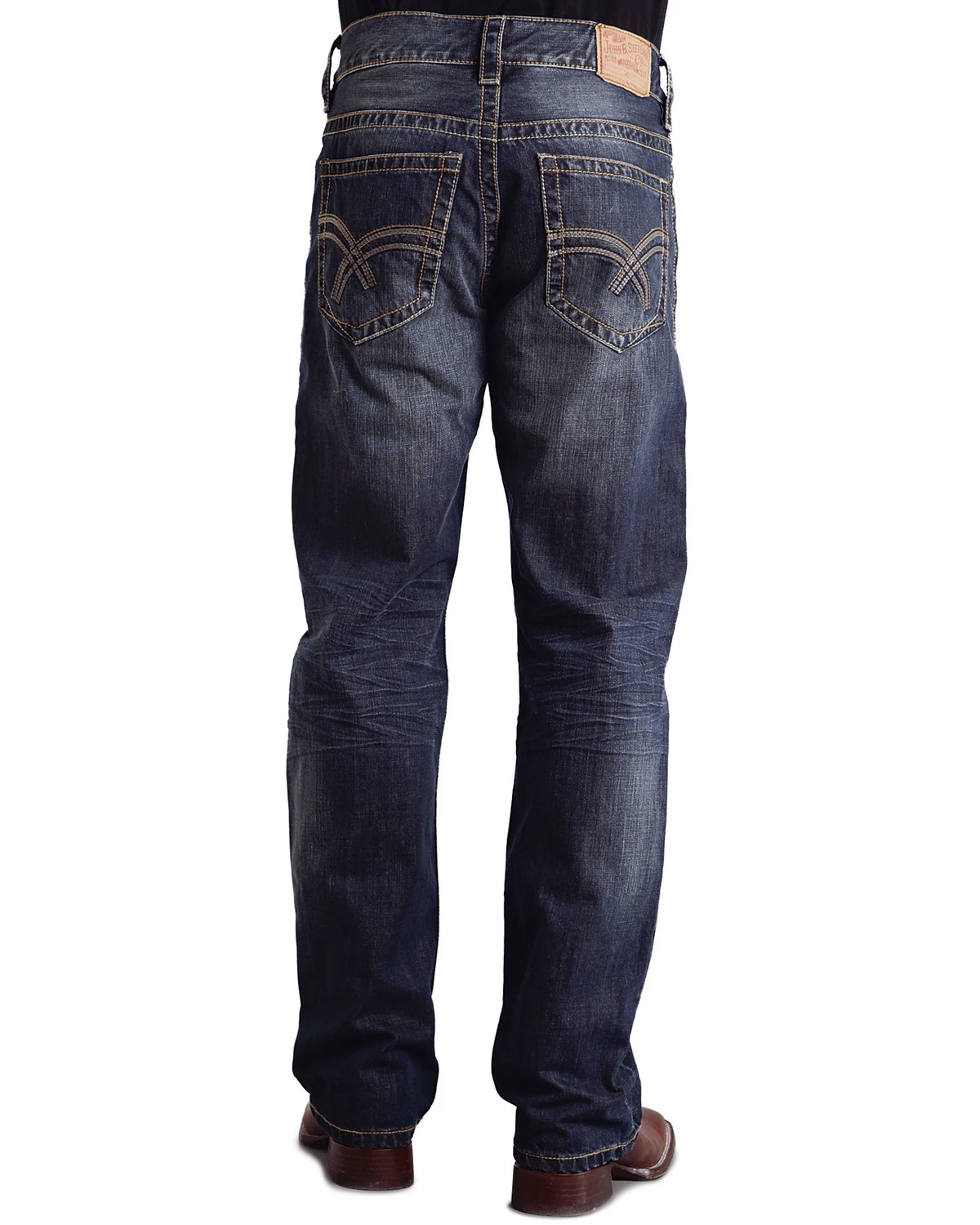Stetson Modern Fit Curved "X" Stitched Jeans 3 Stetson Modern Fit Curved "X" Stitched Jeans