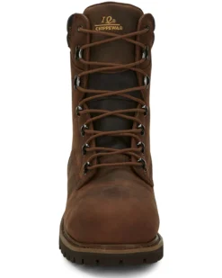 Chippewa Men's Heavy Duty Waterproof & Insulated Aged Bark 8" Work Boots - Steel Toe 19 Chippewa Men's Heavy Duty Waterproof & Insulated Aged Bark 8" Work Boots - Steel Toe -Sheplers Sales 050G26 D7 P5