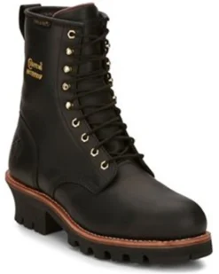 Chippewa Men's Waterproof & Insulated 8" Logger Boots - Steel Toe