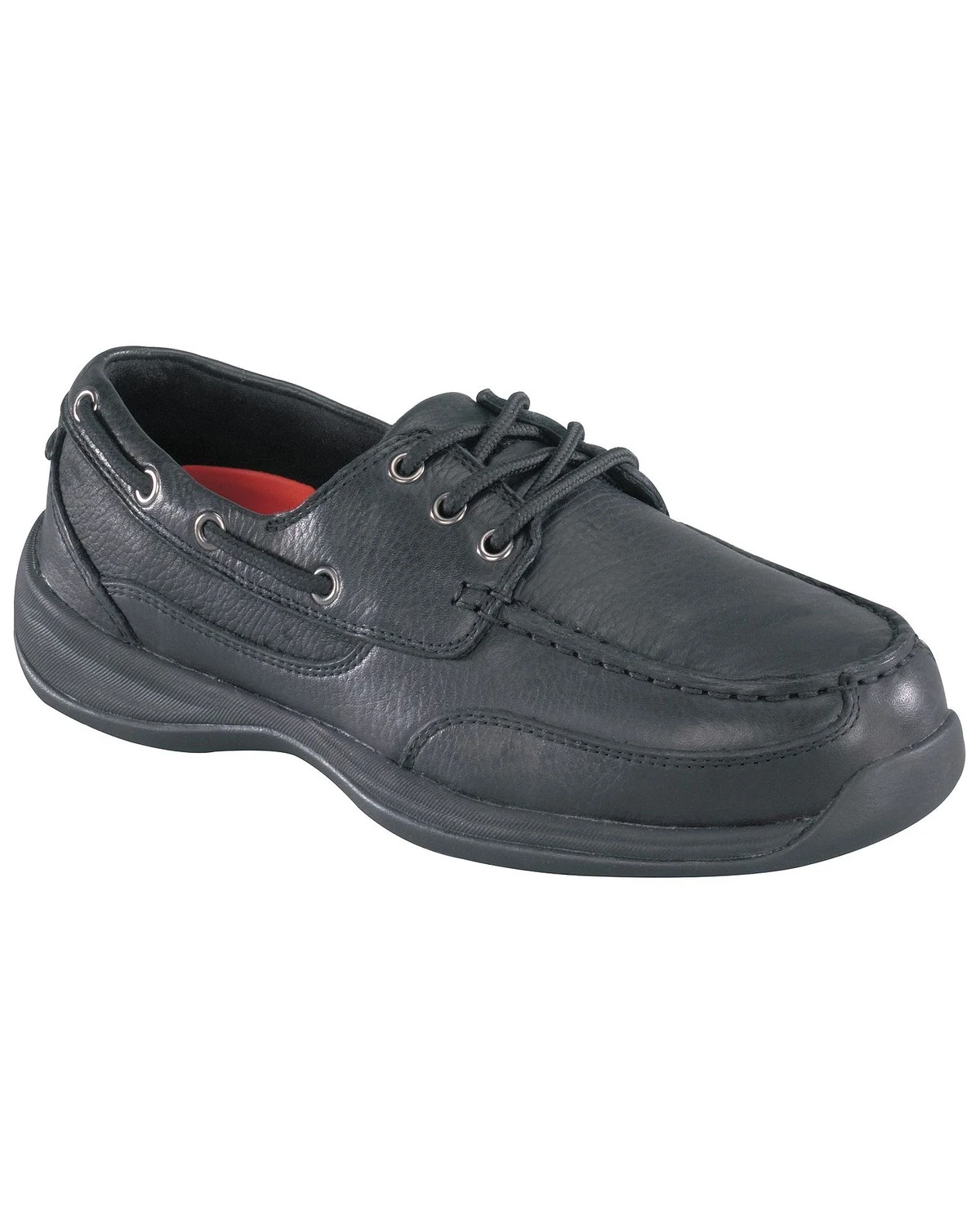 Rockport Women's Works Sailing Club Black Boat Shoes - Steel Toe 3 Rockport Women's Works Sailing Club Black Boat Shoes - Steel Toe
