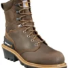 Carhartt 8" Crazy Horse Brown Waterproof Insulated Logger Boot - Composite Toe 2 Carhartt 8" Crazy Horse Brown Waterproof Insulated Logger Boot - Composite Toe -Sheplers Sales 050P79 K8 P1