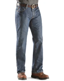 Ariat Men's FR M4 Medium Wash Relaxed Basic Bootcut Jeans -Sheplers Sales 086839 N9 P2