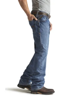Ariat Men's FR M3 Medium Wash Loose Basic Stackable Straight Leg Jean -Sheplers Sales 086P41 7030 P3