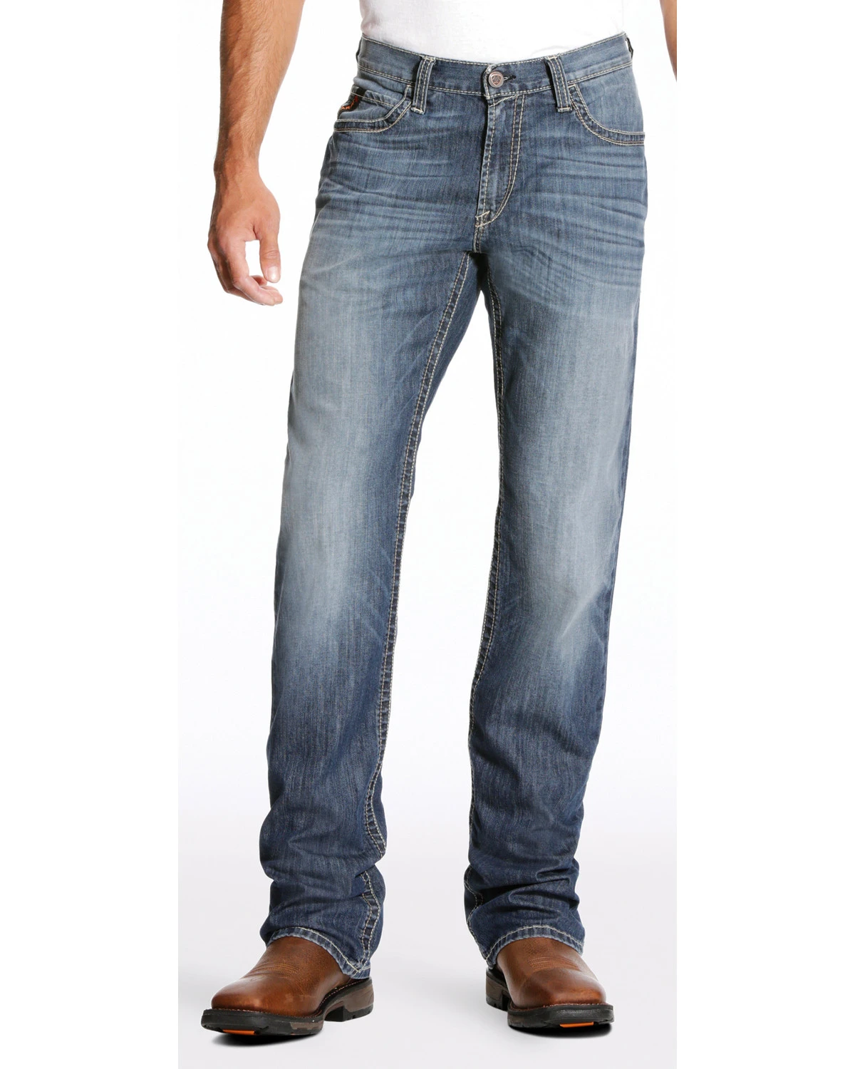Ariat Men's FR M4 Inherent Boundary Low Rise Bootcut Jeans - Big 4 Ariat Men's FR M4 Inherent Boundary Low Rise Bootcut Jeans - Big - Image 2