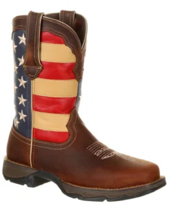 Durango Women's Lady Rebel Patriotic Flag Work Boots - Steel Toe