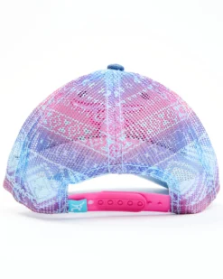 RopeSmart Little Girls' Denim Southwestern Print Mesh-Back Ball Cap -Sheplers Sales 2000278800 400 P3