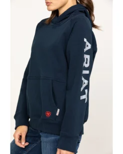 Ariat Women's FR Primo Fleece Logo Hooded Sweatshirt -Sheplers Sales 2000281180 410 P4