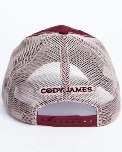 Cody James Men's Burgundy America Free Patch Mesh Ball Cap -Sheplers Sales 2000296730 640 P5