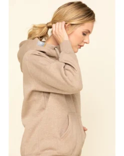 Ariat Women's Dark Oatmeal Heather Rebar Skill Set Zip Hooded Pullover -Sheplers Sales 2000322227 104 P5