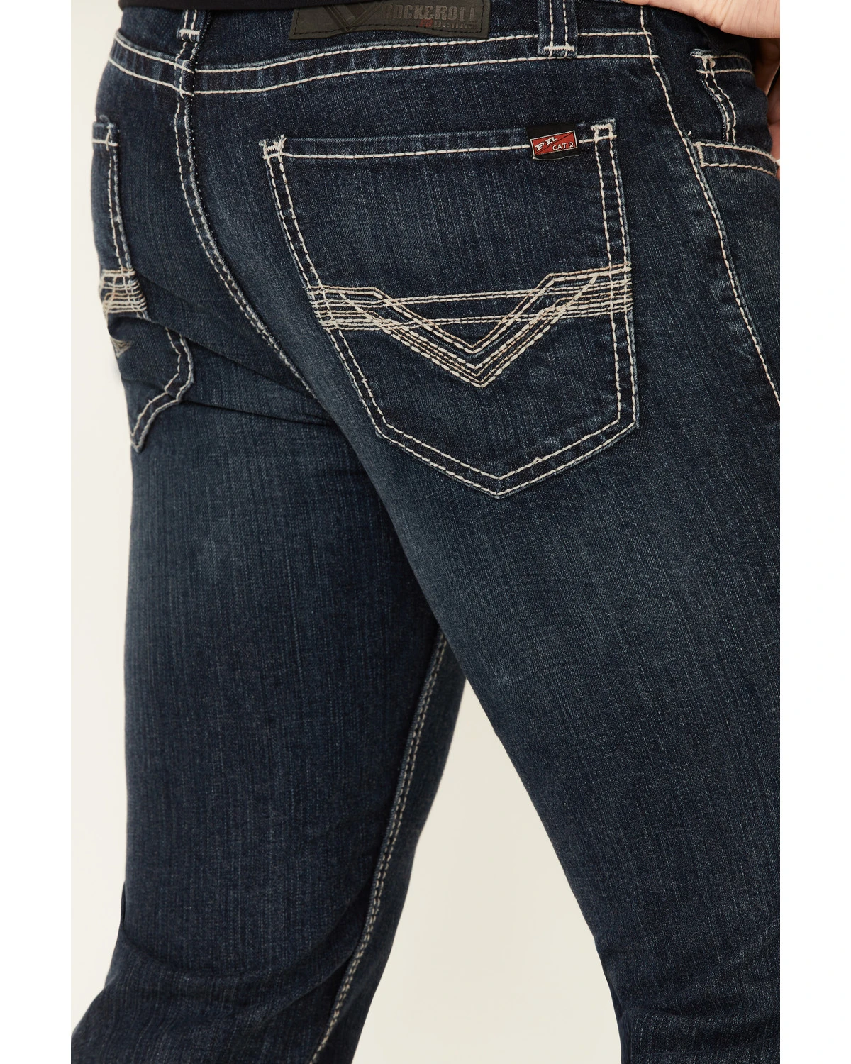 Rock & Roll Denim Men's FR Dark Reflex Revolver Slim Straight Work Jeans 5 Rock & Roll Denim Men's FR Dark Reflex Revolver Slim Straight Work Jeans - Image 3