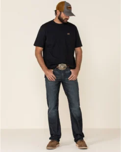 Moonshine Spirit Men's Eating Iron Dark Stretch Slim Straight Jeans