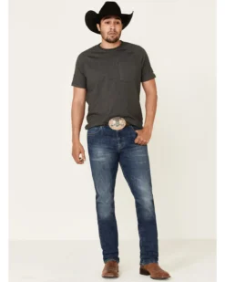 Wrangler Retro Premium Men's Platte Dark Stretch Slim Straight Jeans