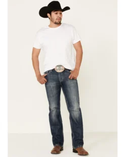 Rock & Roll Denim Men's Dark Double Barrel Relaxed Straight Leg Jeans