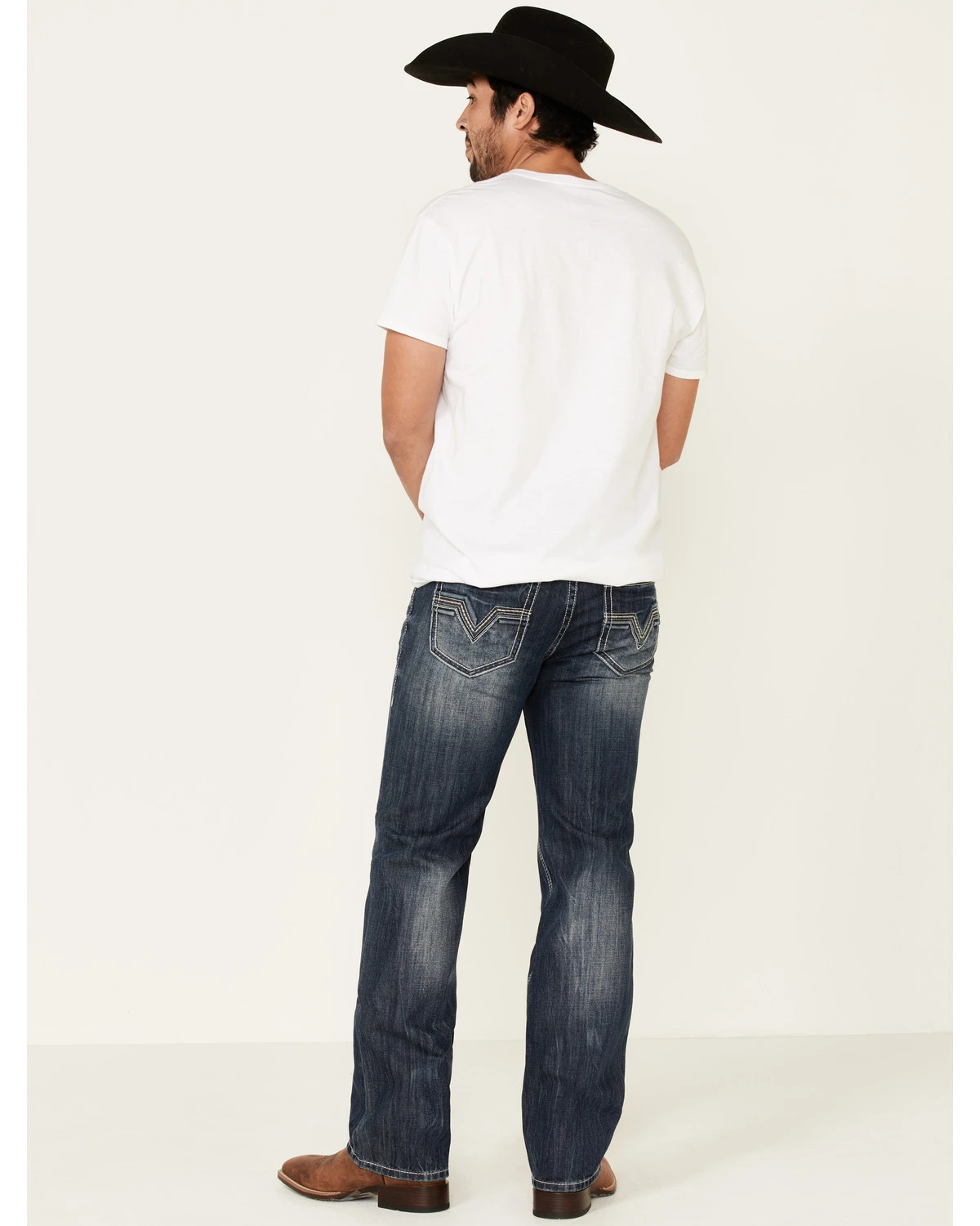 Rock & Roll Denim Men's Dark Double Barrel Relaxed Straight Leg Jeans 4 Rock & Roll Denim Men's Dark Double Barrel Relaxed Straight Leg Jeans - Image 2