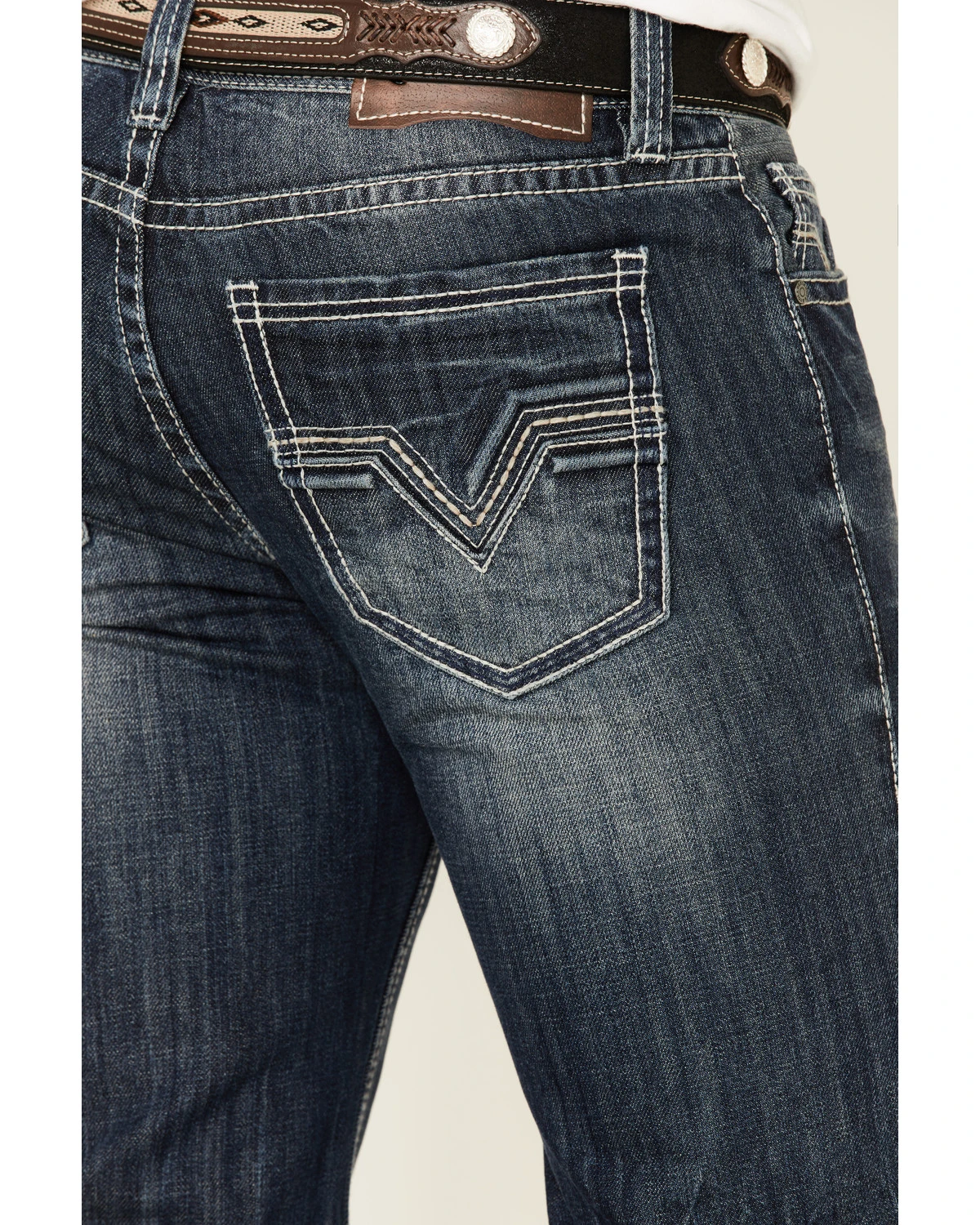 Rock & Roll Denim Men's Dark Double Barrel Relaxed Straight Leg Jeans 6 Rock & Roll Denim Men's Dark Double Barrel Relaxed Straight Leg Jeans - Image 4