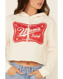 Country Deep Women's Mama Tried Graphic Cropped Hooded Sweatshirt -Sheplers Sales 2000333441 103 P4