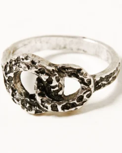 Prime Time Jewelry Women's Pink Marble & Silver Statement Ring Set -Sheplers Sales 2000334023 040 P4