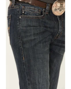Rock & Roll Denim Men's Dark Vintage Double Barrel Stretch Relaxed Straight Jeans -Sheplers Sales 2000334315 400 P4