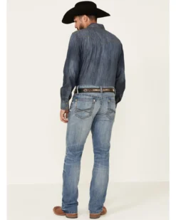 Cinch Men's Ian Medium Stonewash Performance Slim Bootcut Jeans -Sheplers Sales 2000334656 402 P2