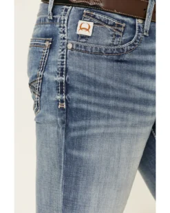 Cinch Men's Ian Medium Stonewash Performance Slim Bootcut Jeans -Sheplers Sales 2000334656 402 P3