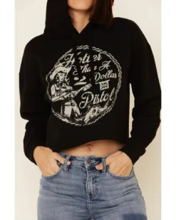 Country Deep Women's Hotter Then A 2 Dollar Cropped Hooded Sweatshirt -Sheplers Sales 2000335282 001 P4