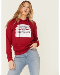 Brew City Beer Gear Women's Budweiser Graphic Hooded Sweatshirt 9 Brew City Beer Gear Women's Budweiser Graphic Hooded Sweatshirt -Sheplers Sales 2000336457 600 P3