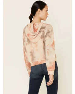 Wild Moss Women's Blushed Tie-Dye Zip Hooded Jacket -Sheplers Sales 2000337634 681 P4