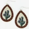 Prime Time Jewelry Women's Cactus Print Teardrop Earrings -Sheplers Sales 2000338296 040 P1