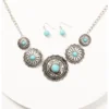 Prime Time Jewelry Women's 5 Concho Necklace And Earrings Set -Sheplers Sales 2000338299 040 P1