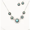 Prime Time Jewelry Women's Silver Turquoise & White Concho Jewelry Set 1 Prime Time Jewelry Women's Silver Turquoise & White Concho Jewelry Set -Sheplers Sales 2000338300 040 P1