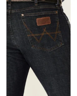 Wrangler Retro Men's Dark Wash Rocky Mount Relaxed Bootcut Jeans - Tall -Sheplers Sales 2000340790 400 P3