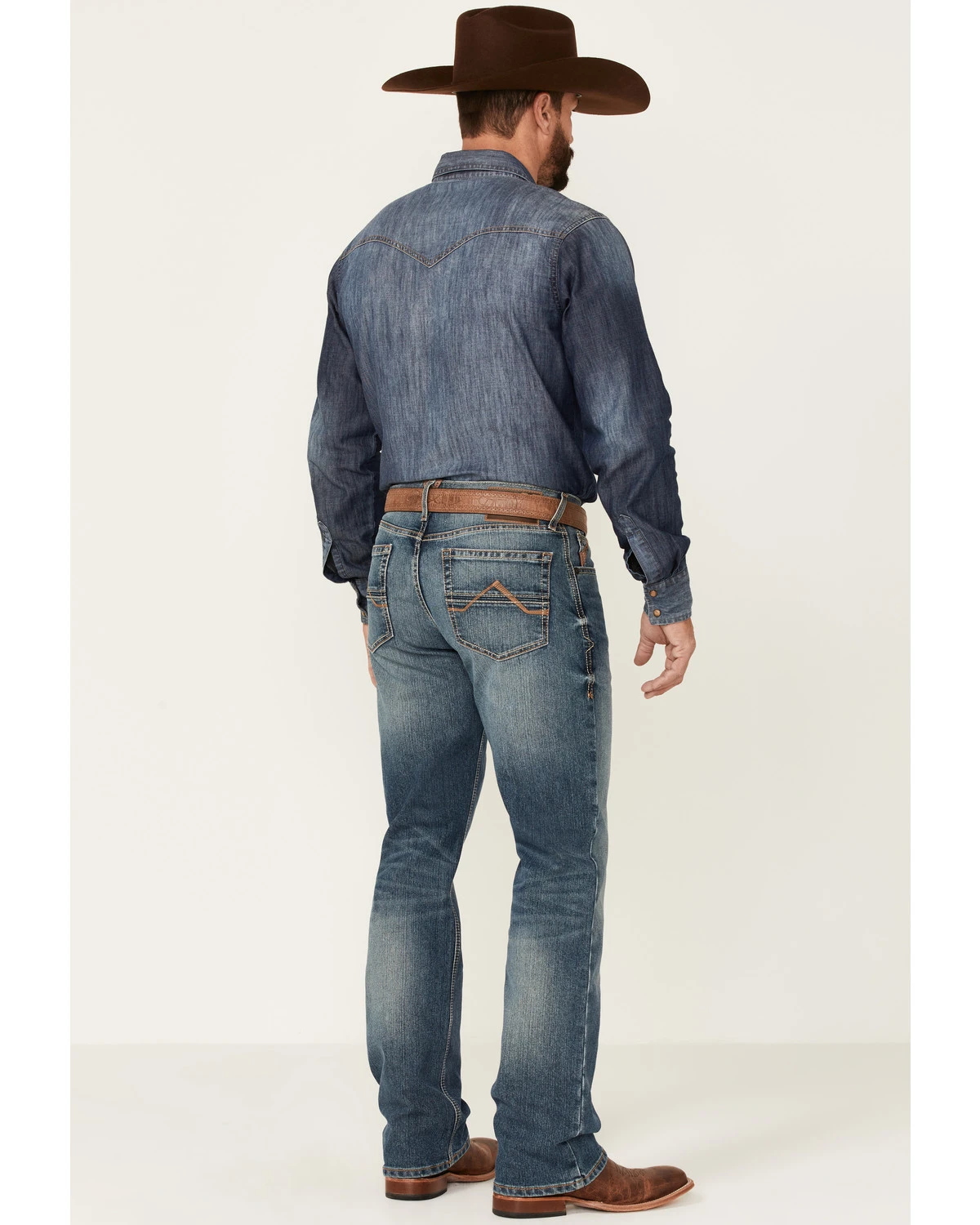 Ariat Men's M4 Campbell 2X Medium Wash Performance Relaxed Bootcut Jeans 5 Ariat Men's M4 Campbell 2X Medium Wash Performance Relaxed Bootcut Jeans - Image 3