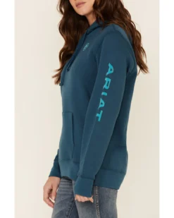 Ariat Women's Eurasian R.E.A.L Arm Logo Graphic Hoodie -Sheplers Sales 2000341891 410 P4