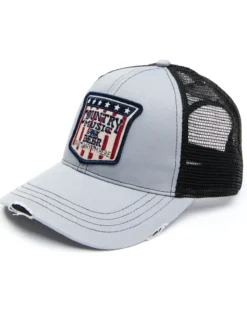Moonshine Spirit Men's Country Music & Beer Flag Patch Mesh-Back Ball Cap