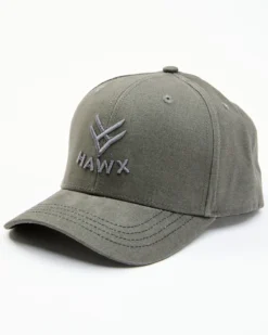Front Page 43 Hawx Men's Gray Embroidered Logo Solid-Back Ball Cap