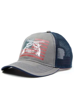 Cody James Men's Crossed Pistols Flag Graphic Mesh-Back Ball Cap