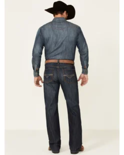 Rock & Roll Denim Men's Double Barrel Dark Wash Stretch Relaxed Straight Jeans -Sheplers Sales 2000345207 400 P2