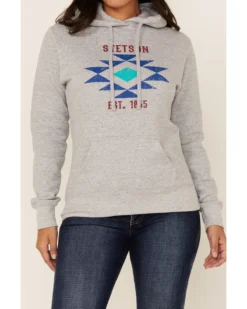 Stetson Women's Southwestern Logo Fleece Pullover Hoodie -Sheplers Sales 2000346354 020 P3