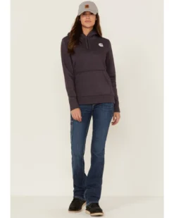 Carhartt Women's Gray Relaxed Midweight Logo Sleeve Graphic Hooded Sweatshirt 9 Carhartt Women's Gray Relaxed Midweight Logo Sleeve Graphic Hooded Sweatshirt -Sheplers Sales 2000346369 020 P4