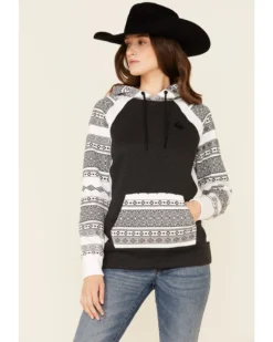 Hooey Women's Southwestern Contrast Hoodie