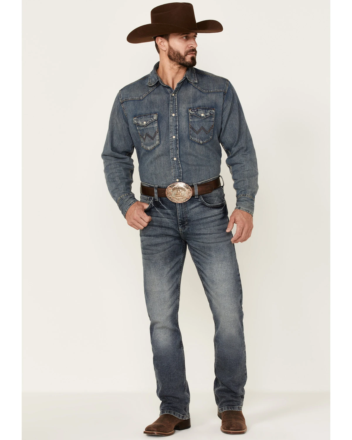 Wrangler 20X Men's No.42 Cayuse Medium Wash Stretch Slim Bootcut Jeans 3 Wrangler 20X Men's No.42 Cayuse Medium Wash Stretch Slim Bootcut Jeans