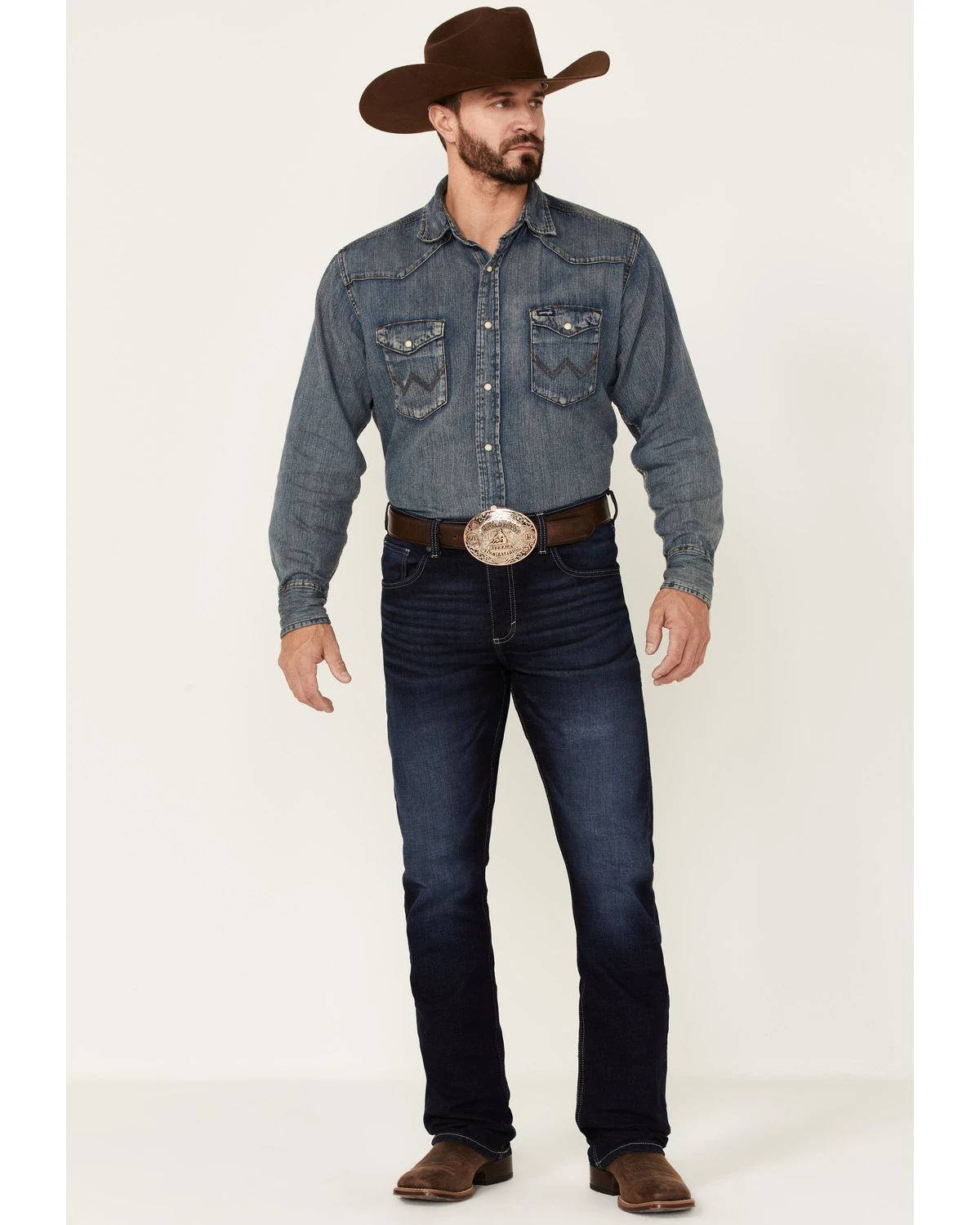 Wrangler 20X Men's Azure Vintage Dark Wash Stretch Slim Bootcut Jeans 3 Wrangler 20X Men's Azure Vintage Dark Wash Stretch Slim Bootcut Jeans