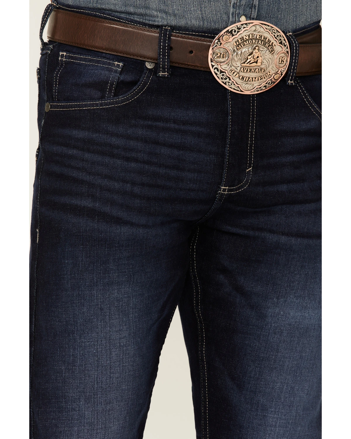 Wrangler 20X Men's Azure Vintage Dark Wash Stretch Slim Bootcut Jeans 4 Wrangler 20X Men's Azure Vintage Dark Wash Stretch Slim Bootcut Jeans - Image 2