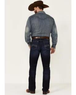 Wrangler 20X Men's Azure Vintage Dark Wash Stretch Slim Bootcut Jeans 8 Wrangler 20X Men's Azure Vintage Dark Wash Stretch Slim Bootcut Jeans -Sheplers Sales 2000346865 400 P3