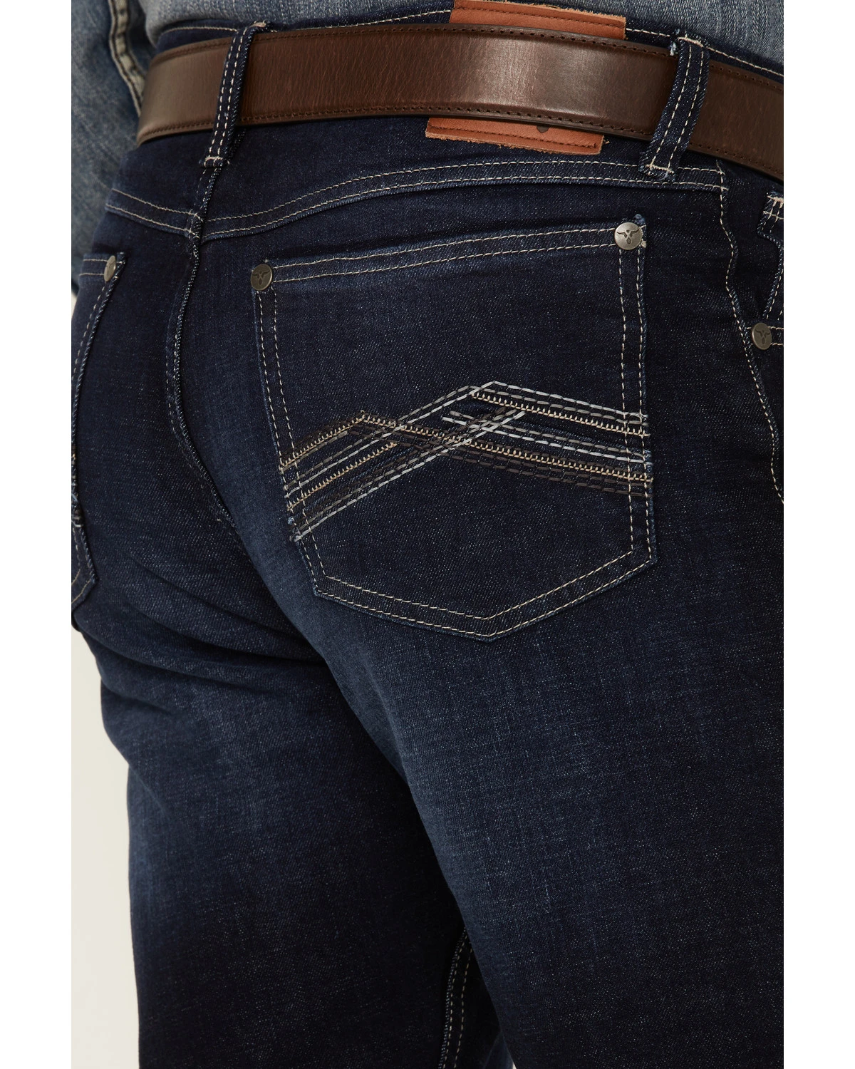 Wrangler 20X Men's Azure Vintage Dark Wash Stretch Slim Bootcut Jeans 6 Wrangler 20X Men's Azure Vintage Dark Wash Stretch Slim Bootcut Jeans - Image 4