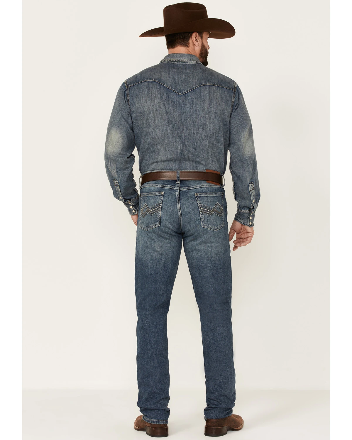 Wrangler 20X Men's No.44 Ember Dark Wash Stretch Slim Straight Jeans - Long 5 Wrangler 20X Men's No.44 Ember Dark Wash Stretch Slim Straight Jeans - Long - Image 3