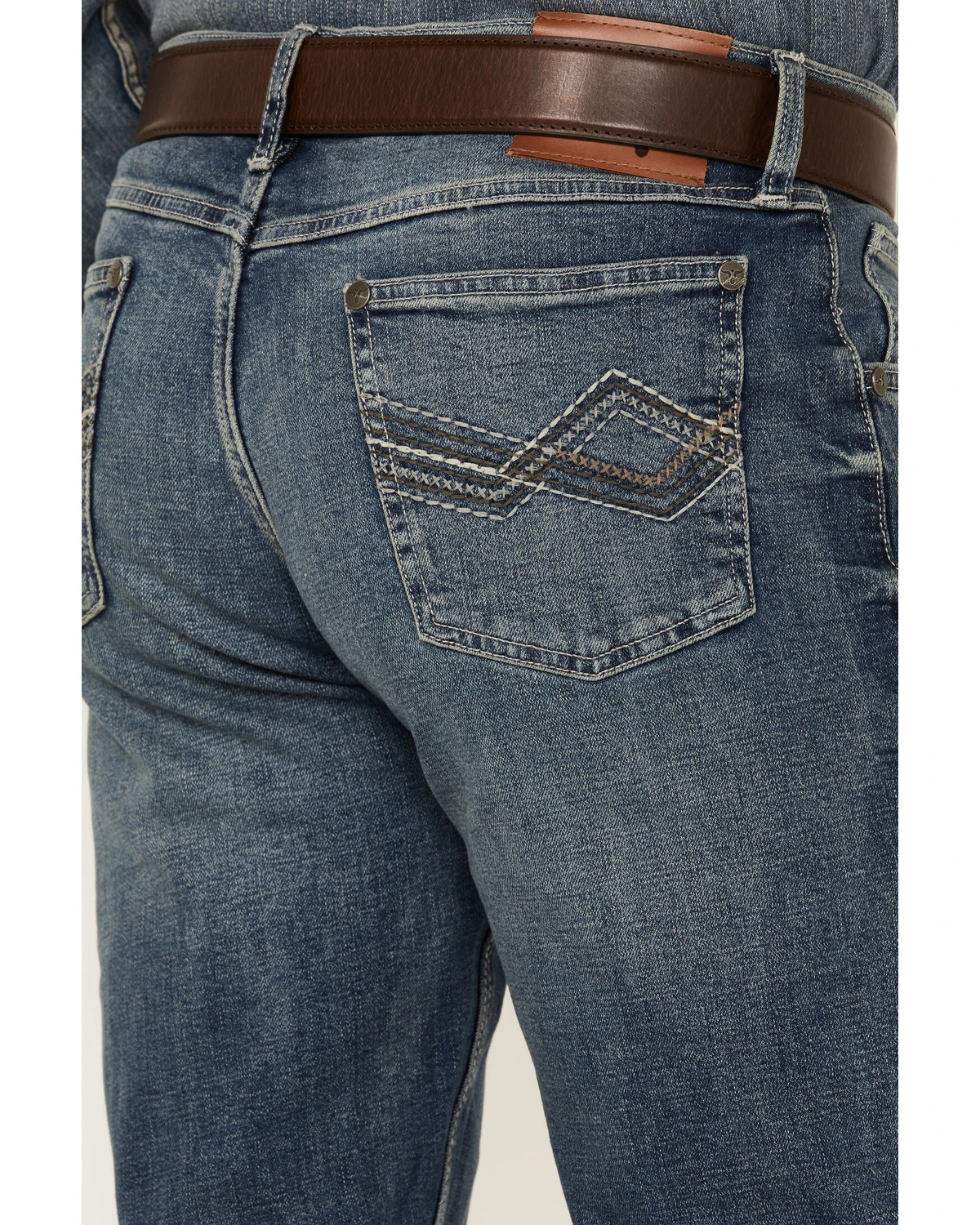 Wrangler 20X Men's No.44 Ember Dark Wash Stretch Slim Straight Jeans - Long 6 Wrangler 20X Men's No.44 Ember Dark Wash Stretch Slim Straight Jeans - Long - Image 4