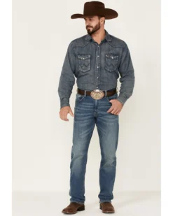 Wrangler 20X Men's No.44 Sierra Medium Wash Stretch Slim Straight Jeans - Long